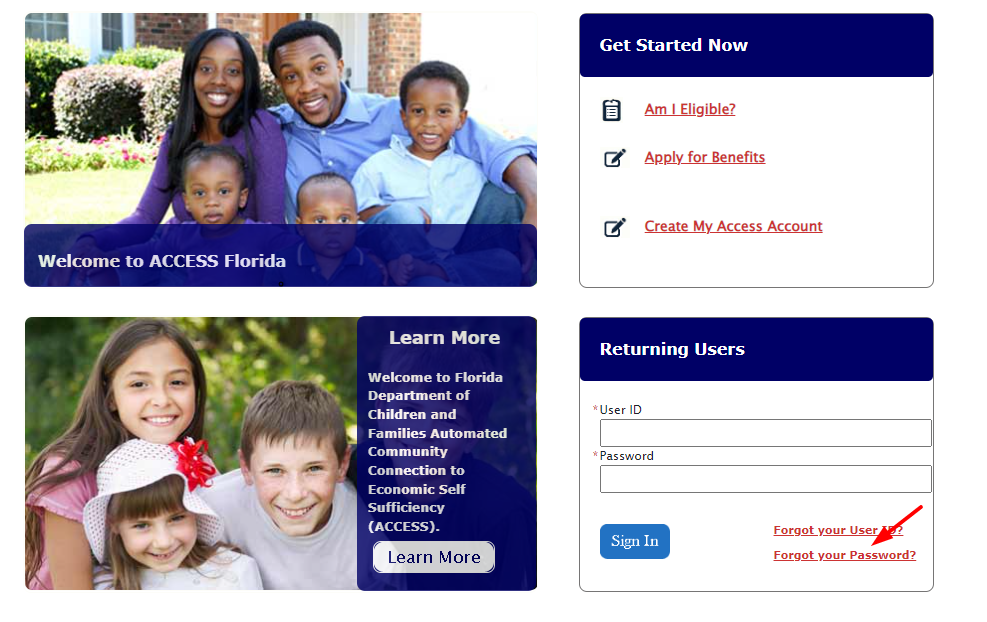 MyAccessFlorida Login Password Reset Guide